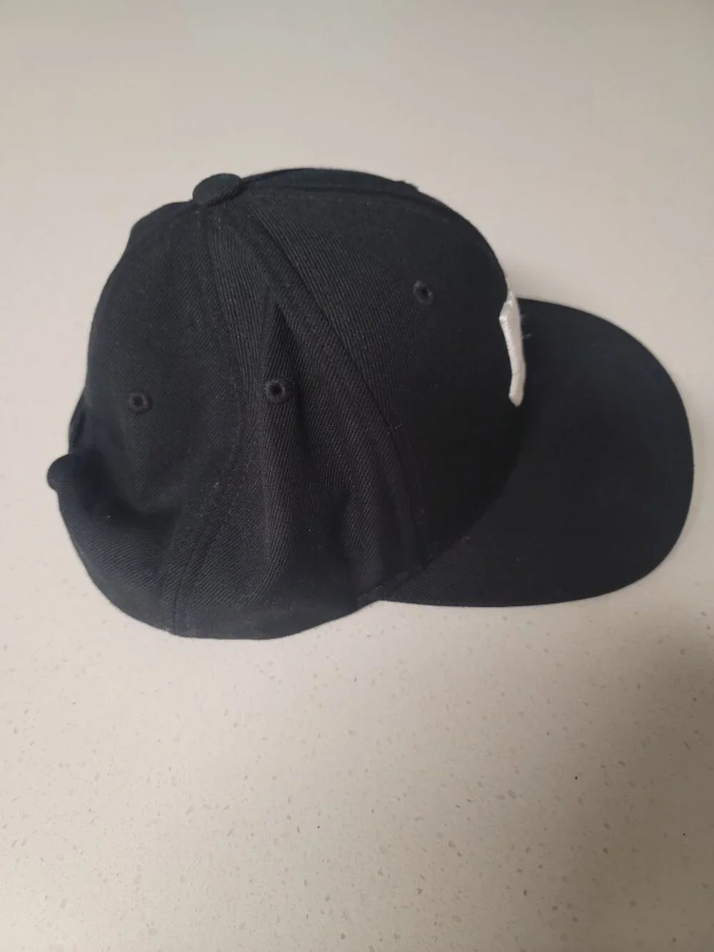 Undefeated Black White Embroidered Logo Snapback OSFA